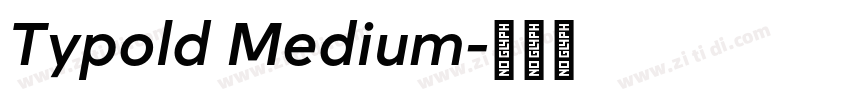 Typold Medium字体转换